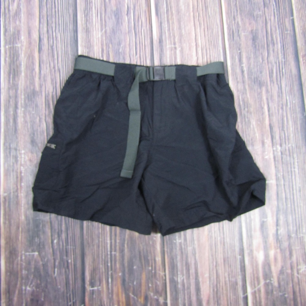 Columbia Shorts Mens Small Black Nylon Belted Hiking‎ Track Outdoor Summer